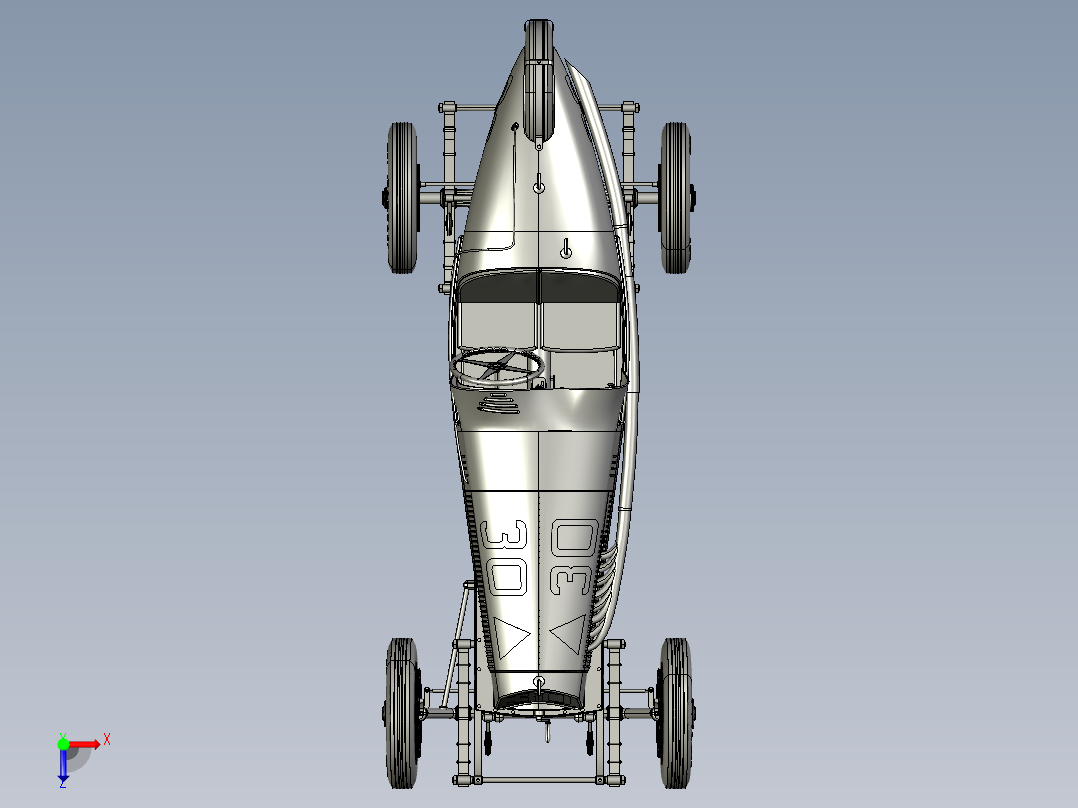 赛车界的传奇1924年阿尔法罗密欧P2俯视图