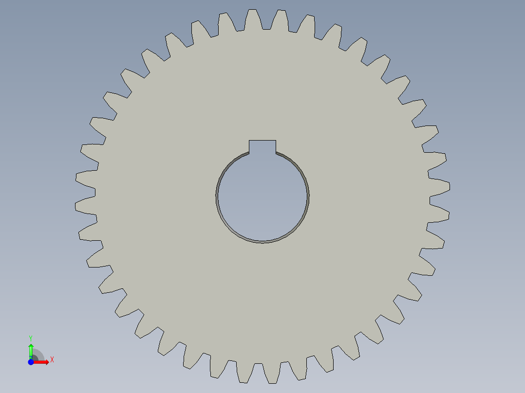 204-010主动直齿轮-20模M20-40Z-B20前视图