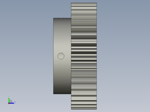 204-010主动直齿轮-20模M20-40Z-B20左视缩略图