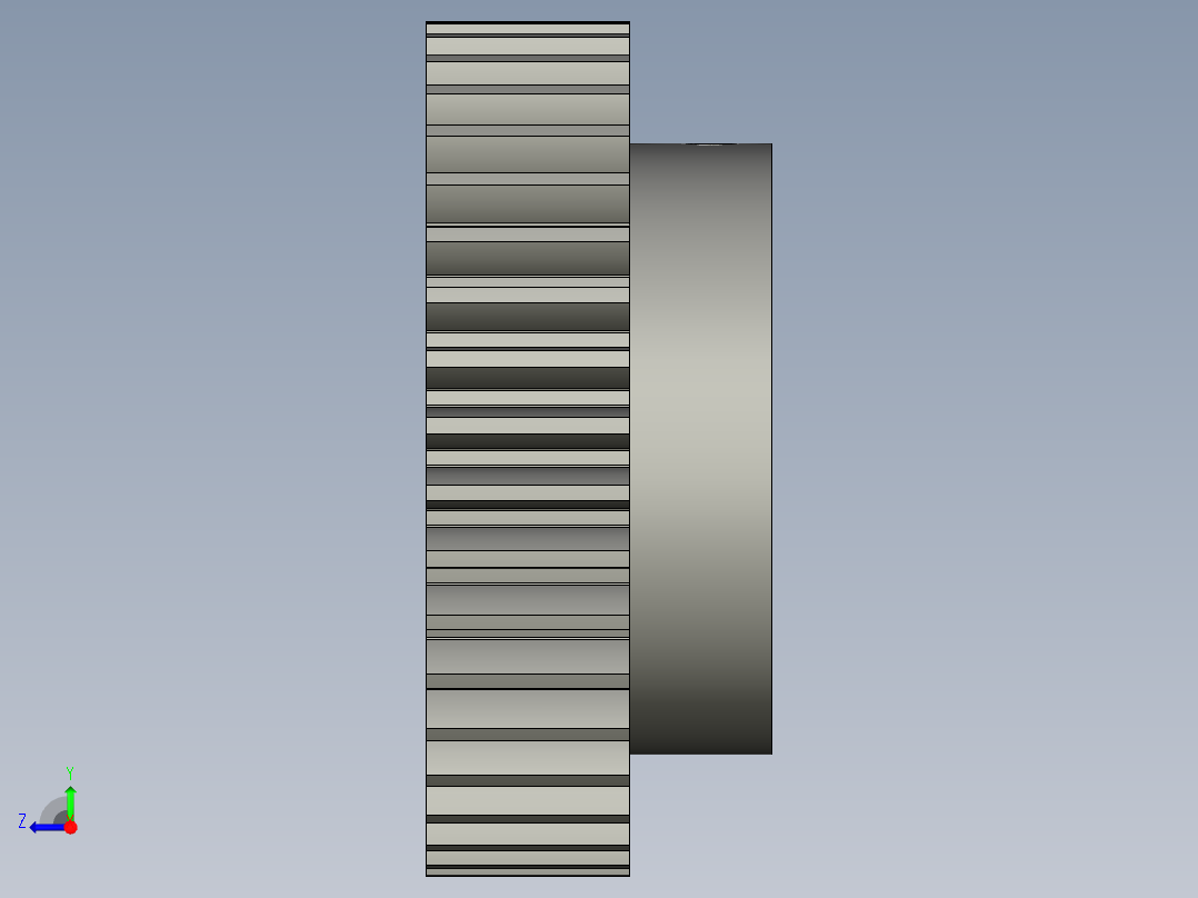 204-010主动直齿轮-20模M20-40Z-B20右视图