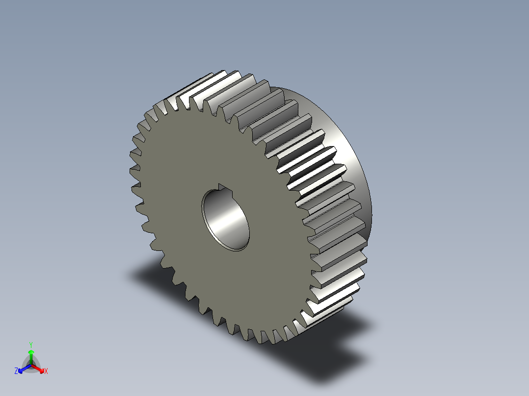 204-010主动直齿轮-20模M20-40Z-B20正等轴测图