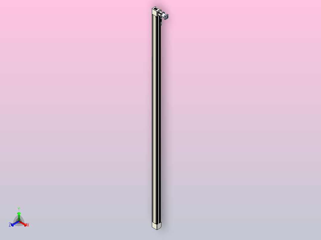 带式直线轴半闭式TPA-ONB-140-256-L4750-DR-J90-N3正等轴测图