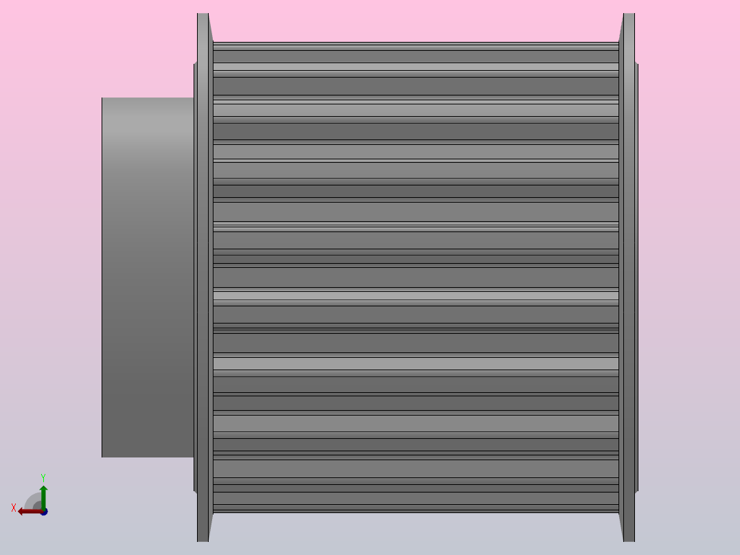 小凸缘型梯形齿同步带轮T10型_ST10DC-20-50-dc16-A后视图