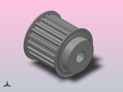 小凸缘型梯形齿同步带轮T10型_ST10DC-20-50-dc16-A正等轴测缩略图