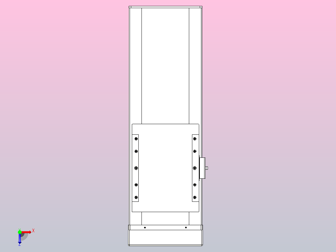 滚珠丝杠直线轴带导轨全封闭TPA-HCR-175D-2510C-L250-MP-C-P75-N3俯视图