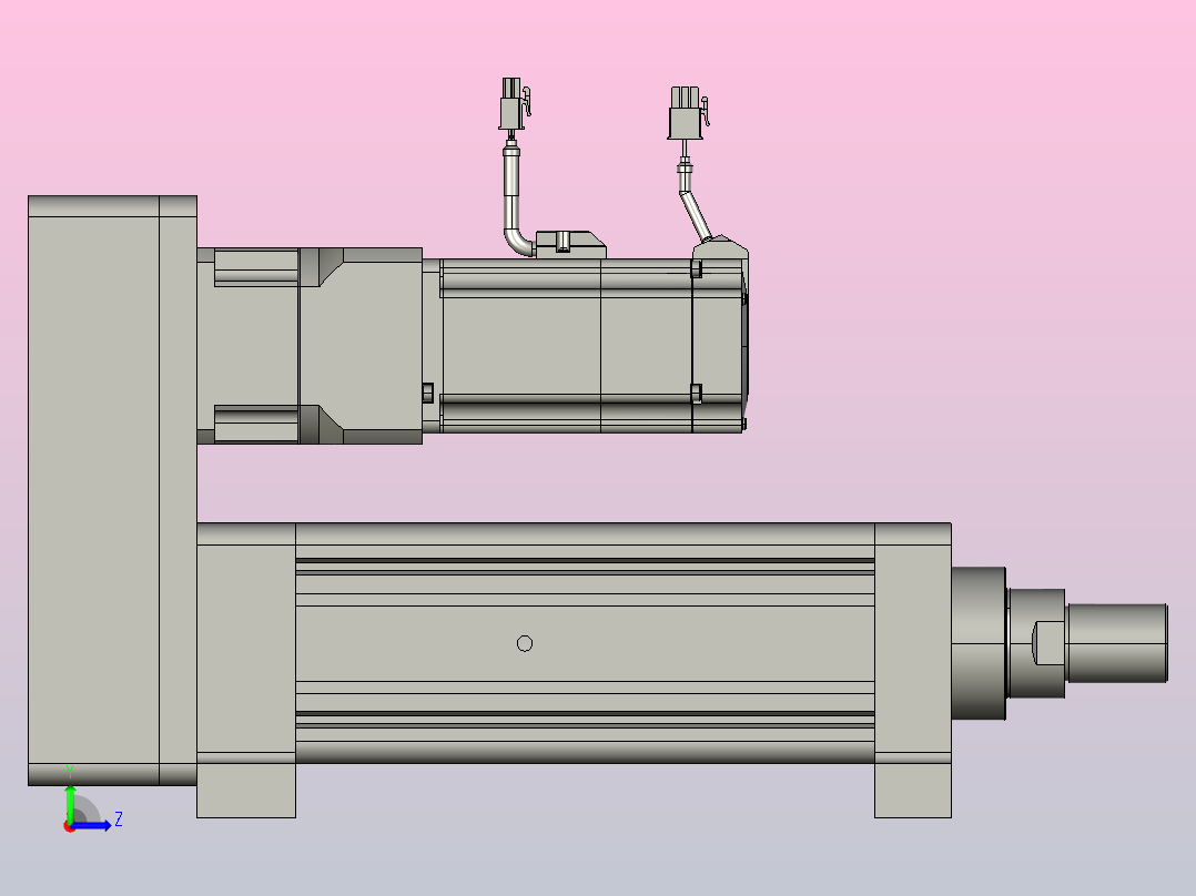 轻载电动缸TPA-ESR100-3210C-L100-MR-LB-W-P75-JX-C3左视图
