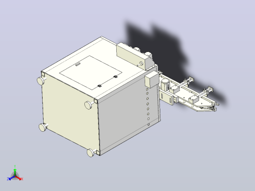 电容剪脚弯脚成型一体机设备3D模型图纸