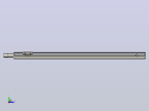 SYS12-BC-1000-100W滚珠花健、支撑座、滚珠丝杠、交叉导轨、直线模组.STEP左视缩略图