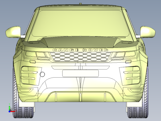 路虎揽胜极光SUV模型CATIA V5 r21前视缩略图
