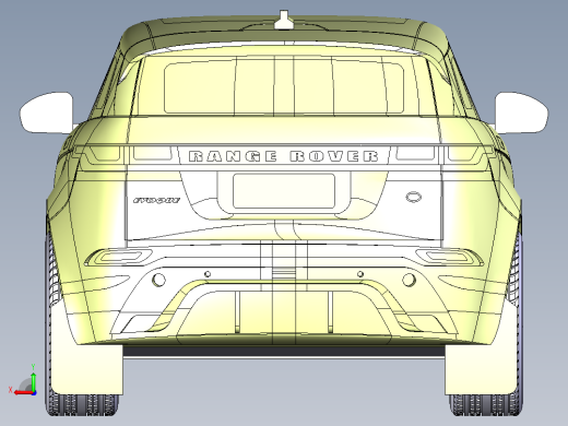 路虎揽胜极光SUV模型CATIA V5 r21后视缩略图