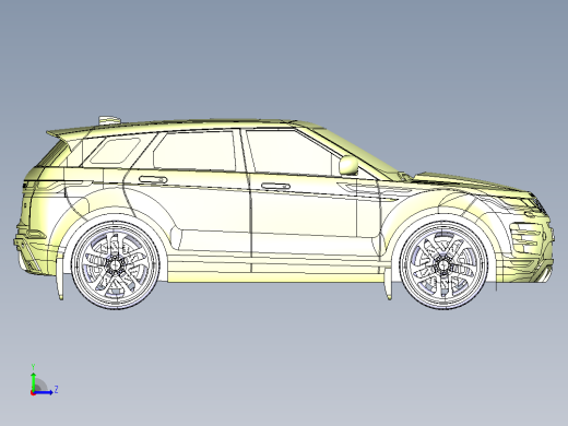 路虎揽胜极光SUV模型CATIA V5 r21左视缩略图