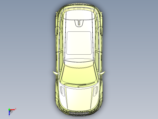 路虎揽胜极光SUV模型CATIA V5 r21俯视缩略图