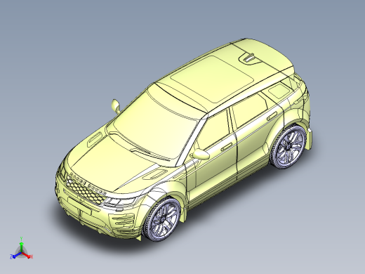 路虎揽胜极光SUV模型CATIA V5 r21正等轴测缩略图