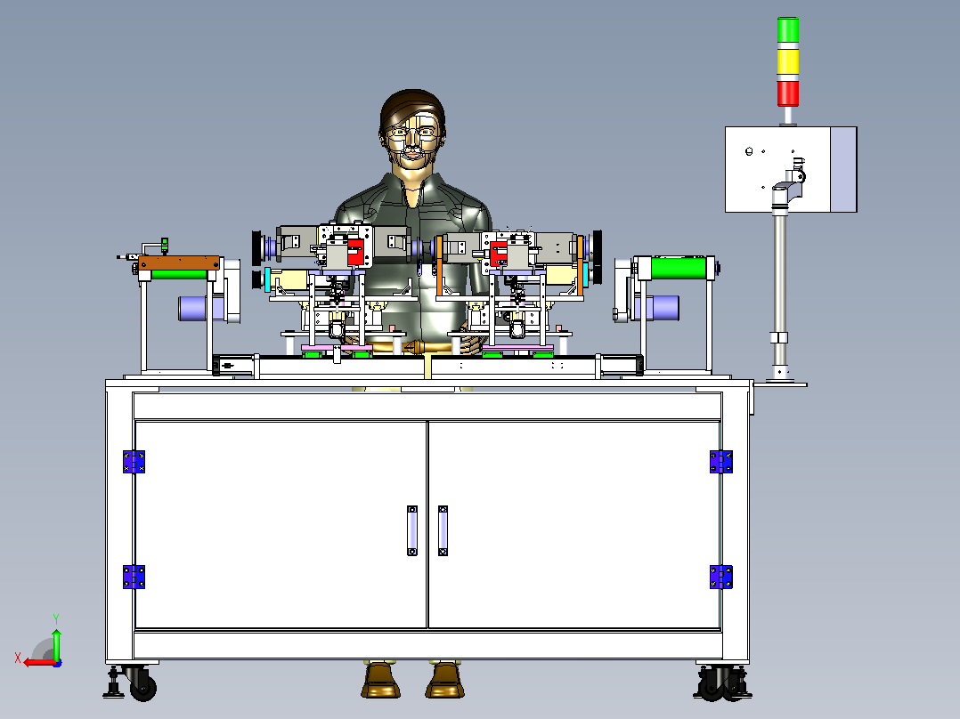 手机外壳打磨机3D图纸后视图