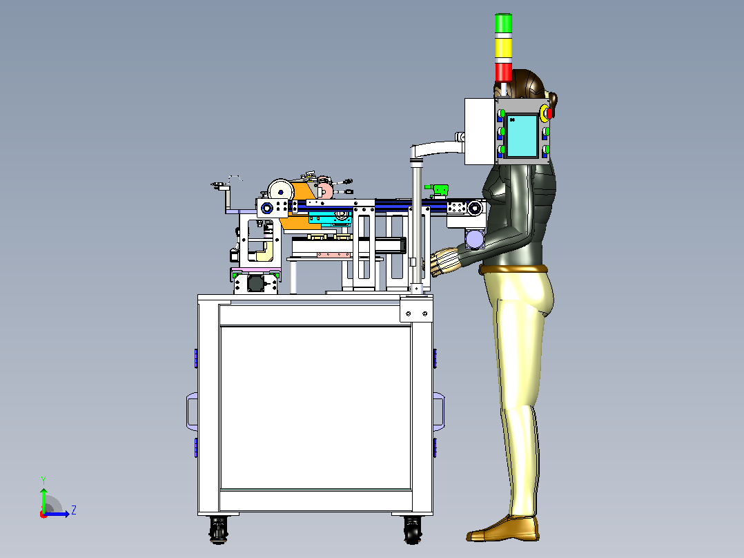 手机外壳打磨机3D图纸左视图