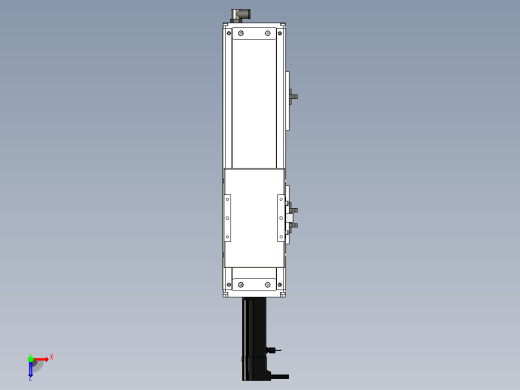SCS12-200-BC-100W+煞車滚珠花健、支撑座、滚珠丝杠、交叉导轨、直线模组俯视缩略图