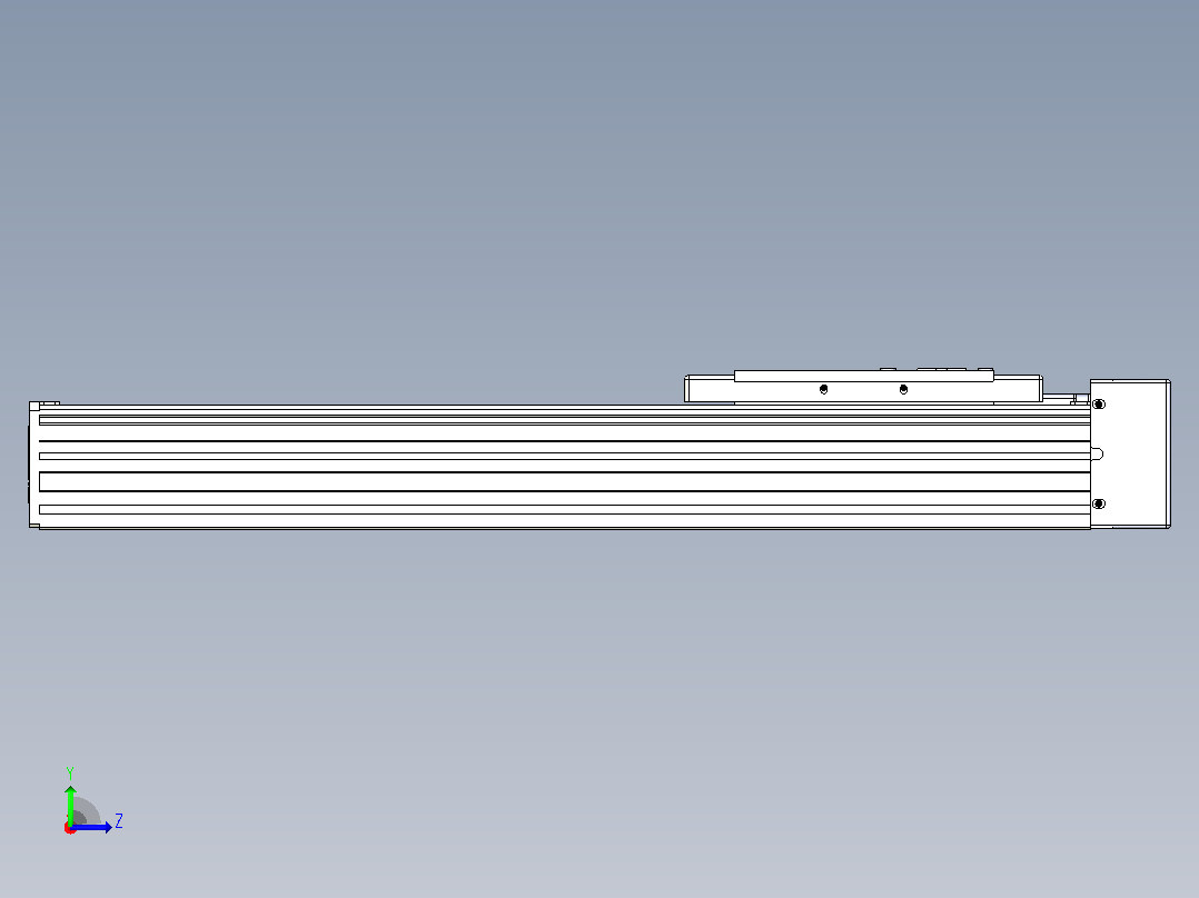 滚珠丝杠直线轴带导轨全封闭TPA-HCR-140D-2010C-L300-MR-Y-P40-N3左视图