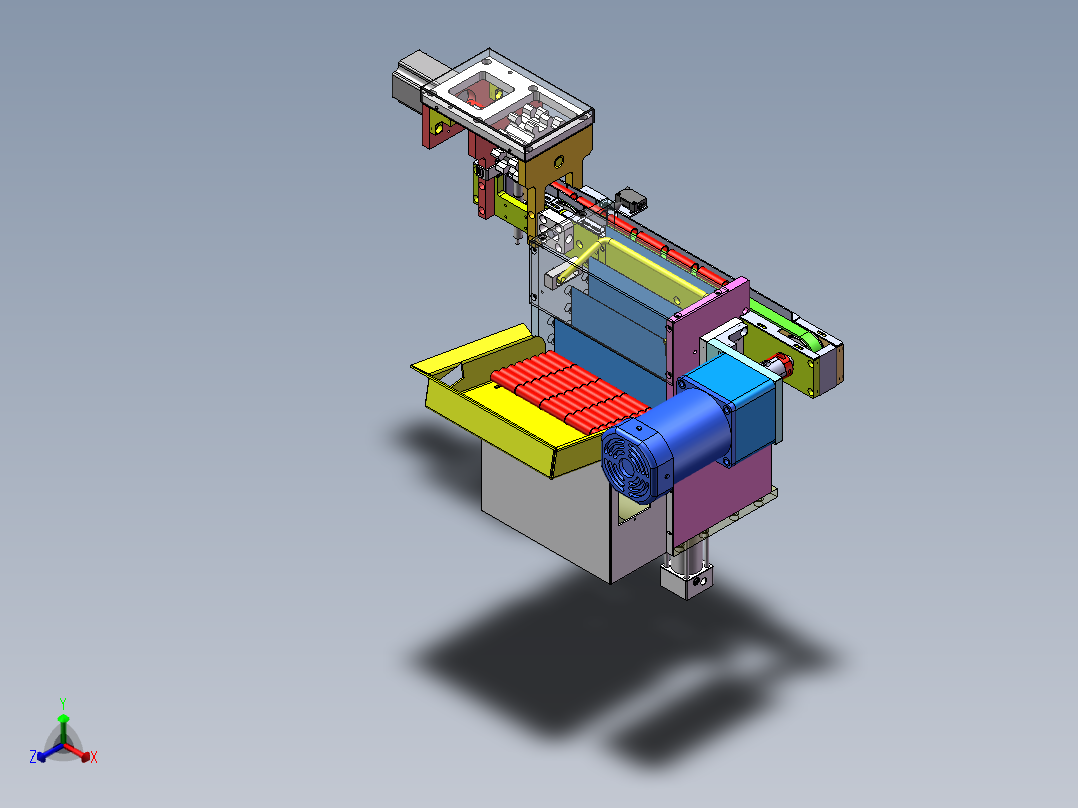管件自动上料机构sw16正等轴测图