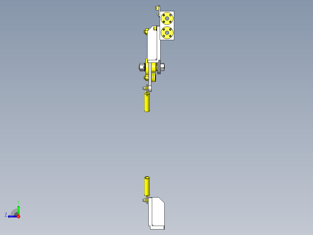 凸轮轴承驱动工件引入机构右视图