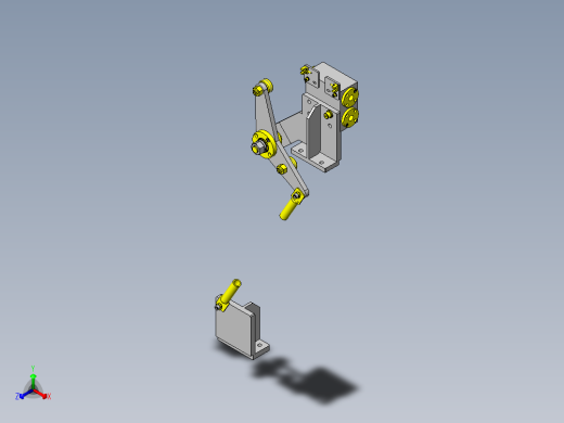 凸轮轴承驱动工件引入机构正等轴测缩略图