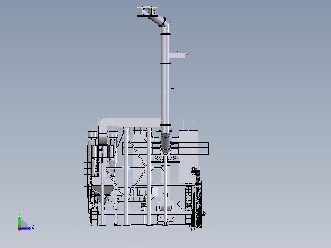 气体除尘布袋除尘器sw12左视图