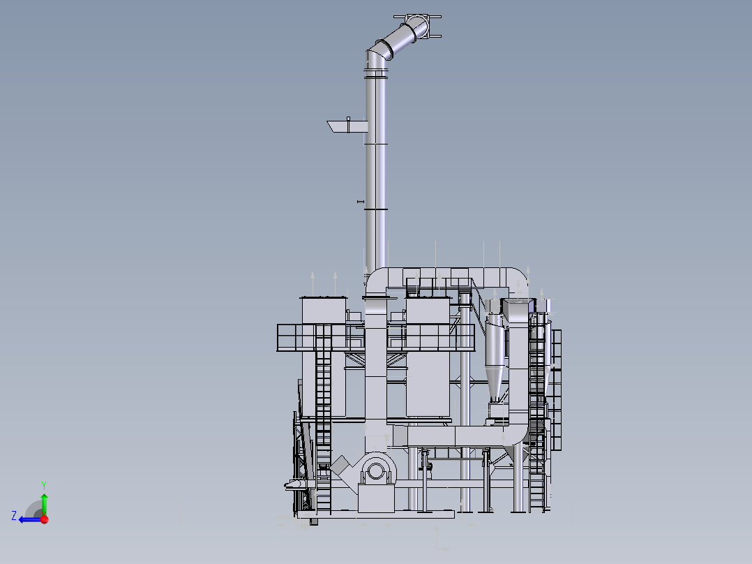 气体除尘布袋除尘器sw12右视图