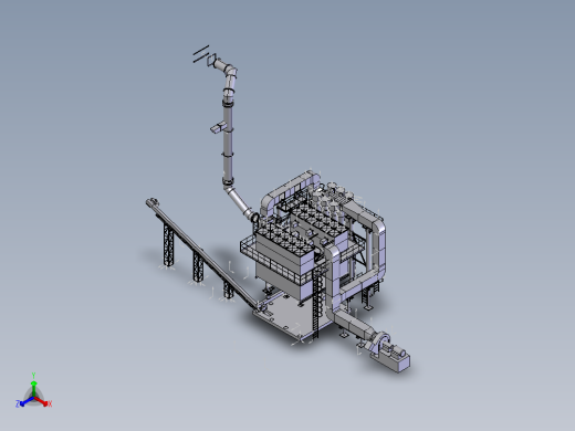 气体除尘布袋除尘器sw12正等轴测缩略图