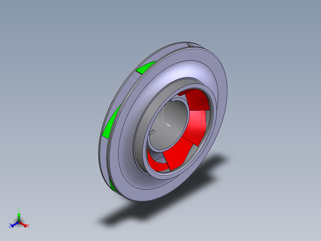1DG-0107-首级叶轮正等轴测图