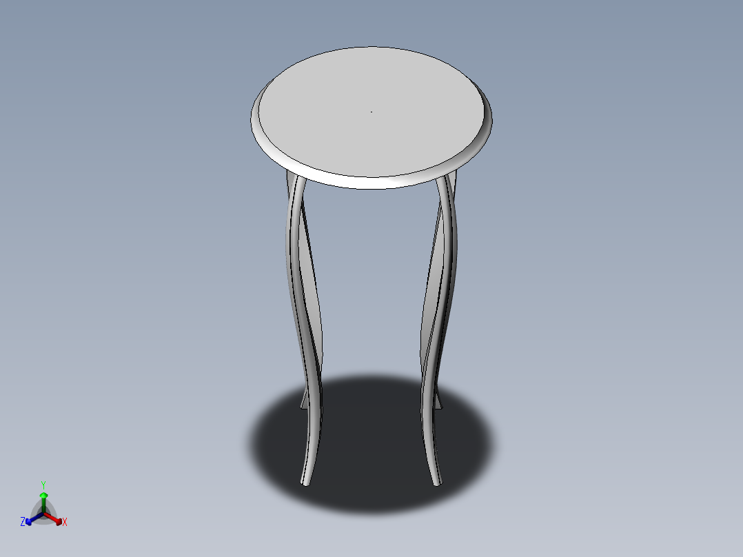 红木凳子正等轴测图