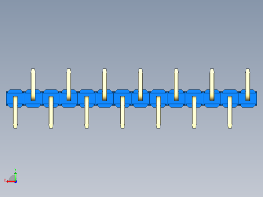 彩色公排针 100mil 2.54mm 系列-DS1022_blue_14p_100mil_Type_SMT_R1_rev1.0后视缩略图