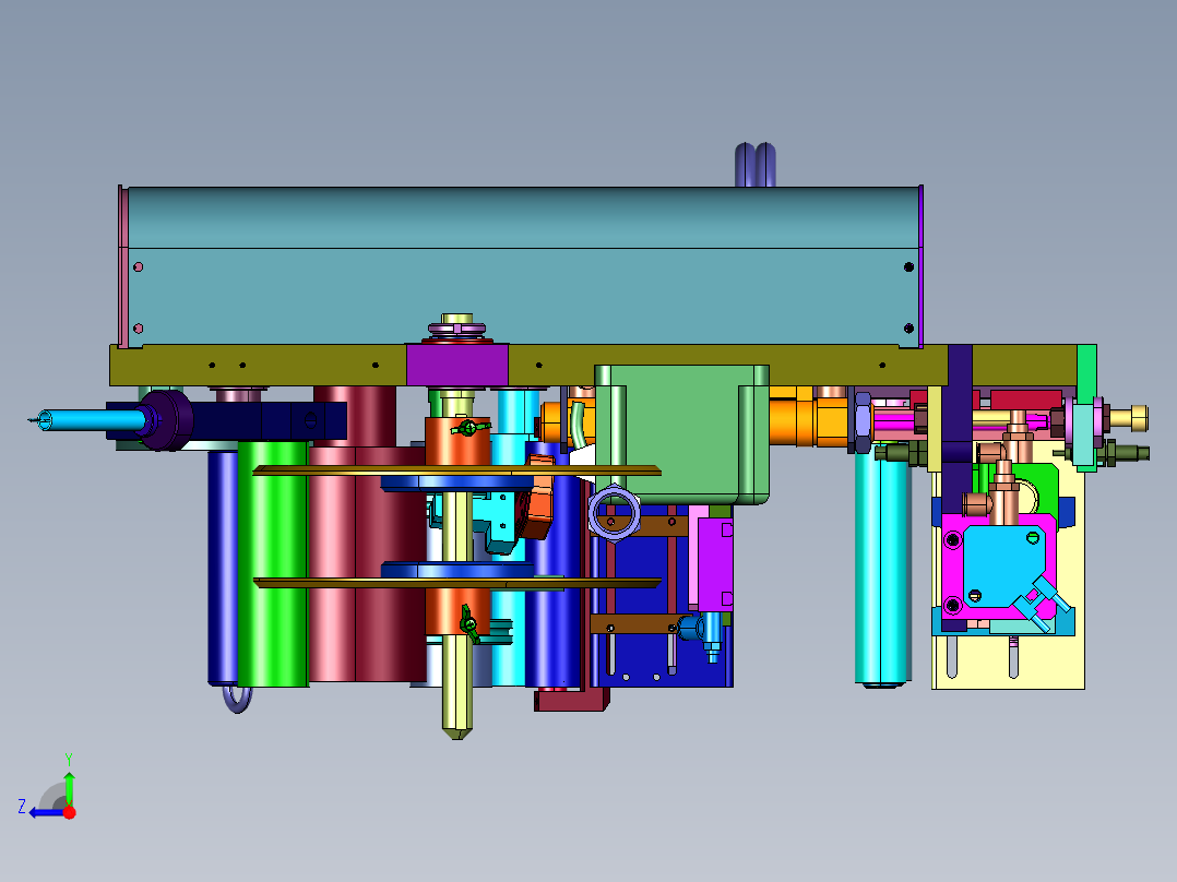 工件电子玩具平面贴标不干胶机右视图