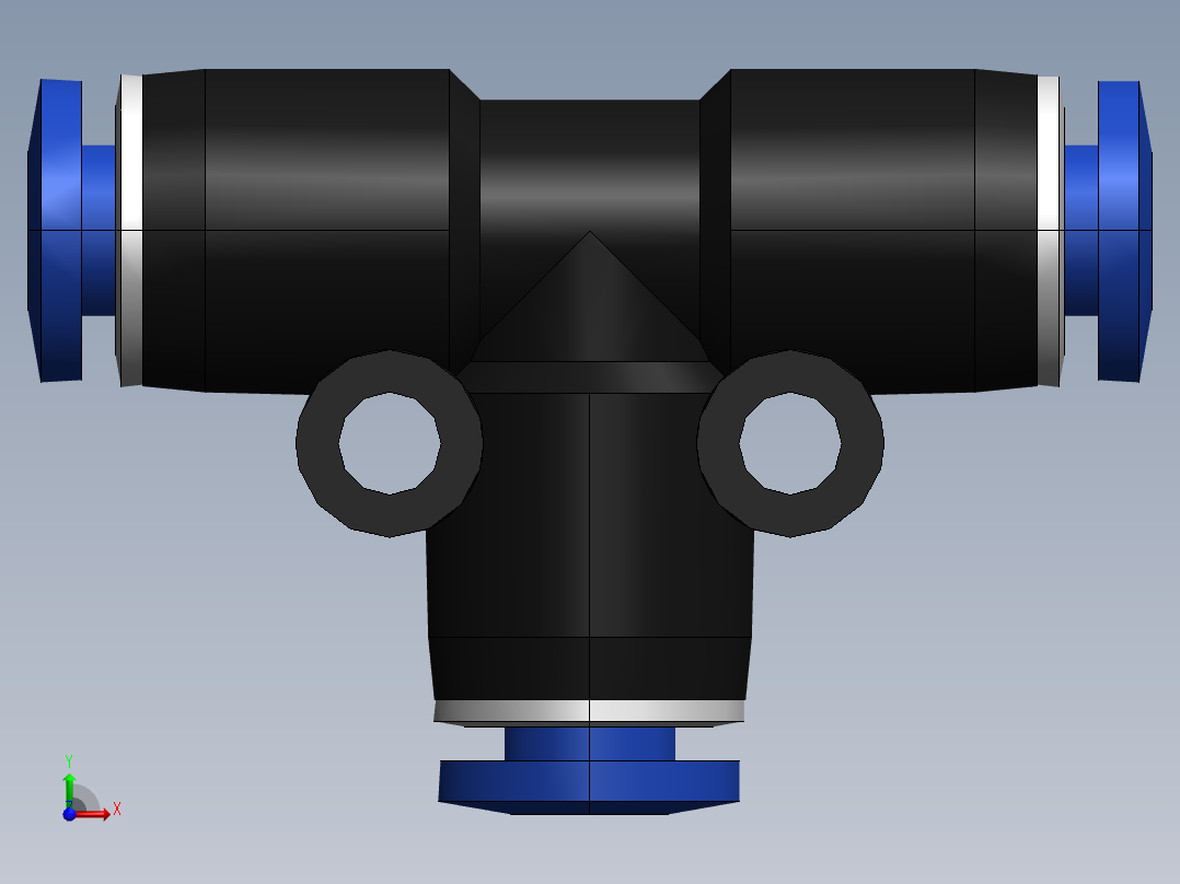 气嘴-Ø4 UNIÃO T (C00600400)前视图