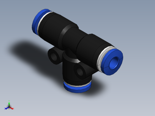 气嘴-Ø4 UNIÃO T (C00600400)正等轴测缩略图