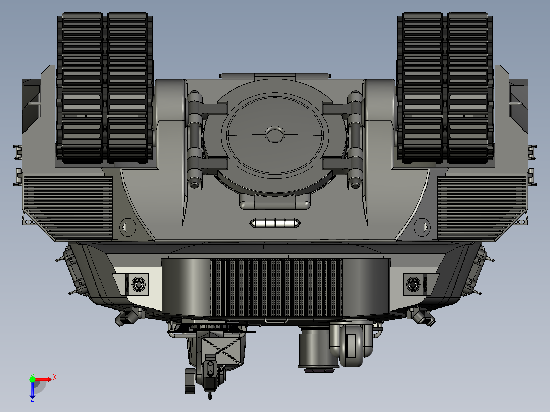 861豹3式坦克PROE设计俯视图