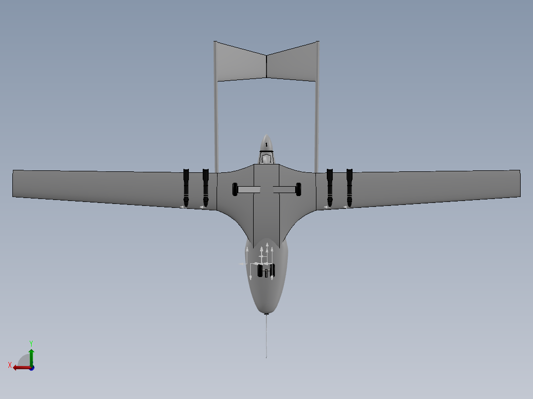 土耳其Bayraktar TB2无人机后视图