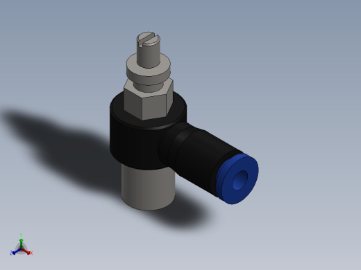 Ø4 x 1-8 - CONTROLE DE FLUXO 90° BANJO (C0K510418)正等轴测缩略图