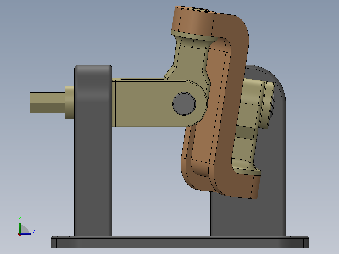 无齿轮圆柱齿轮系左视图