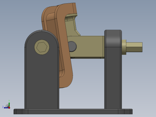 无齿轮圆柱齿轮系右视缩略图