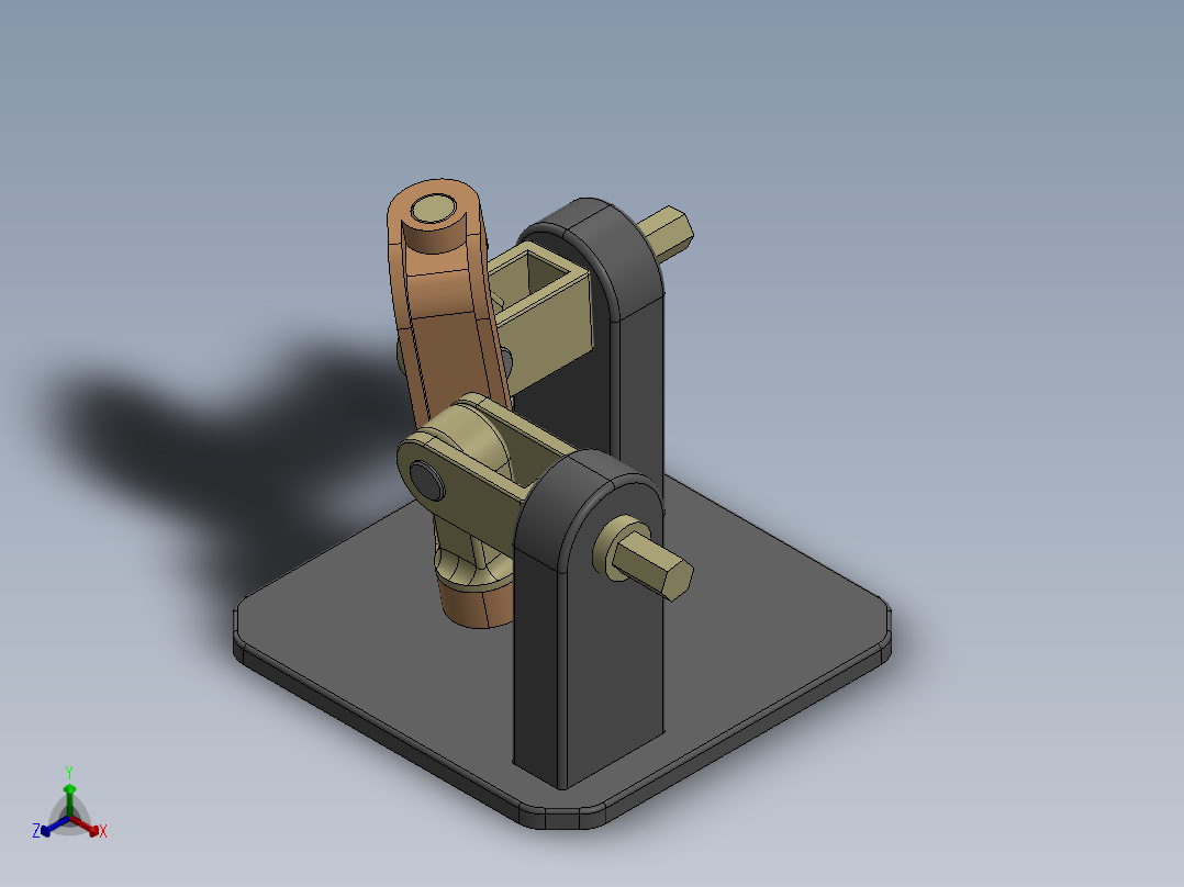 无齿轮圆柱齿轮系正等轴测图