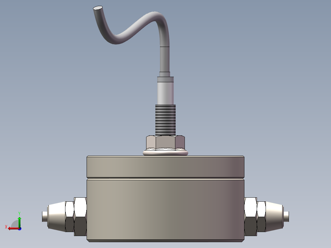 齿轮流量计后视图