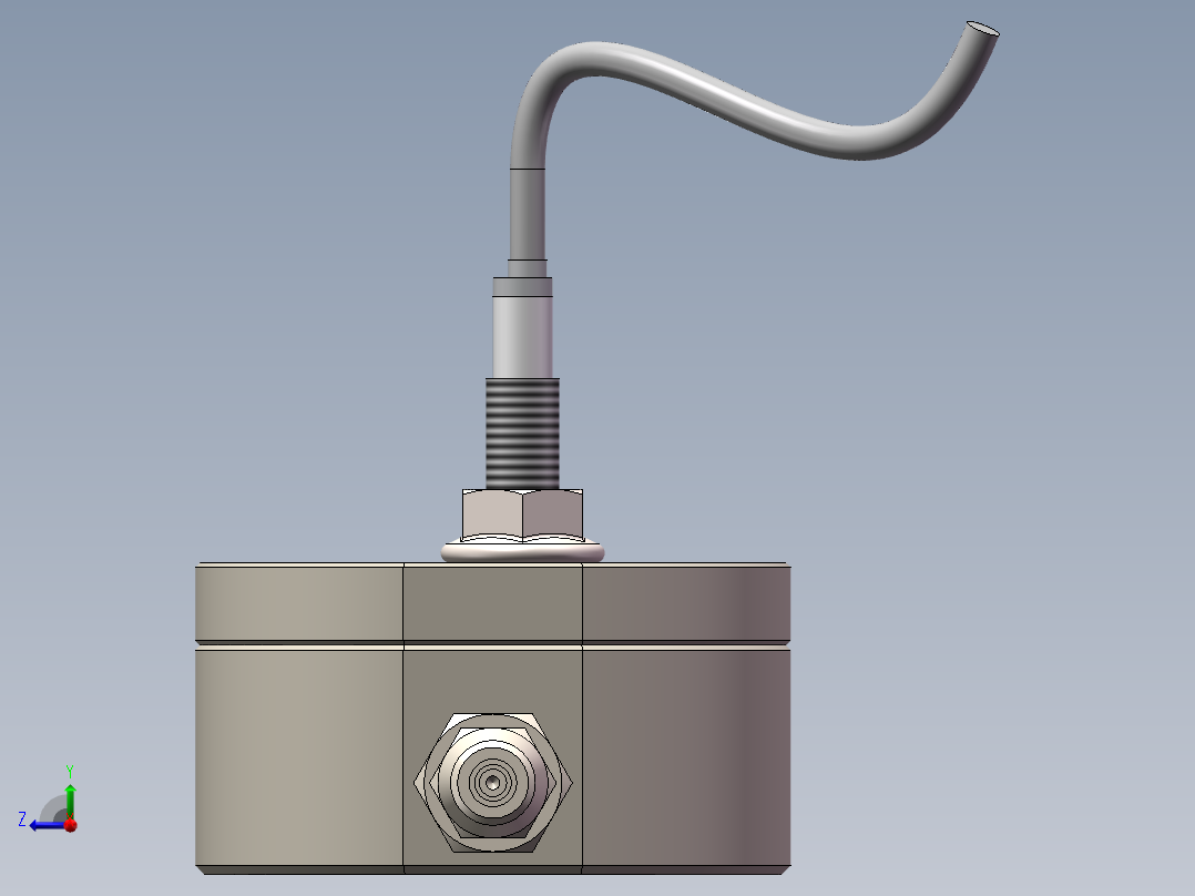 齿轮流量计右视图