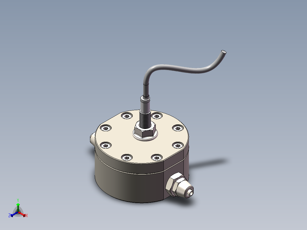 齿轮流量计正等轴测图