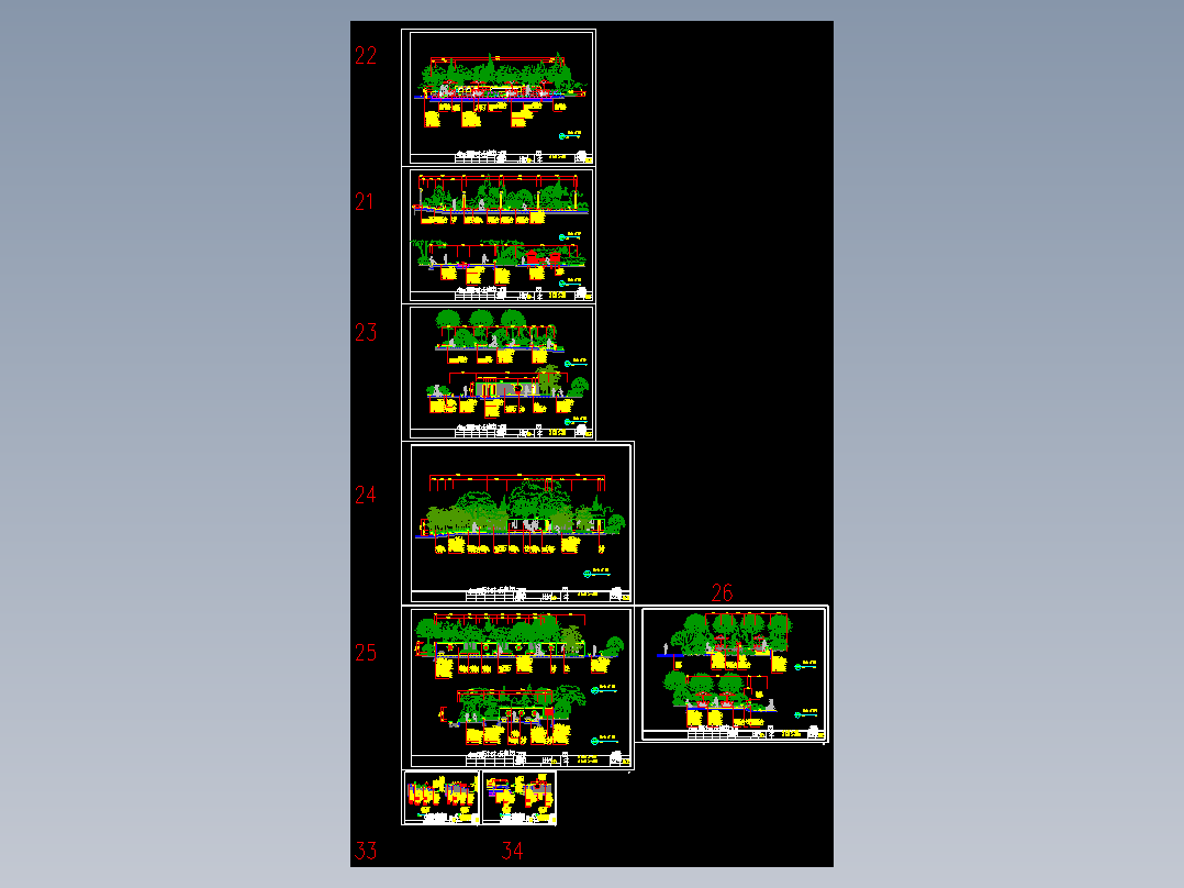 某小区景观节点剖面图系列967259==40