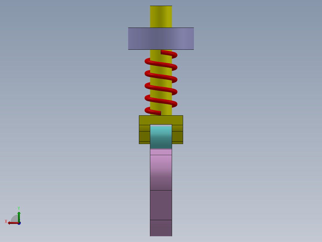 凸轮运动后视图