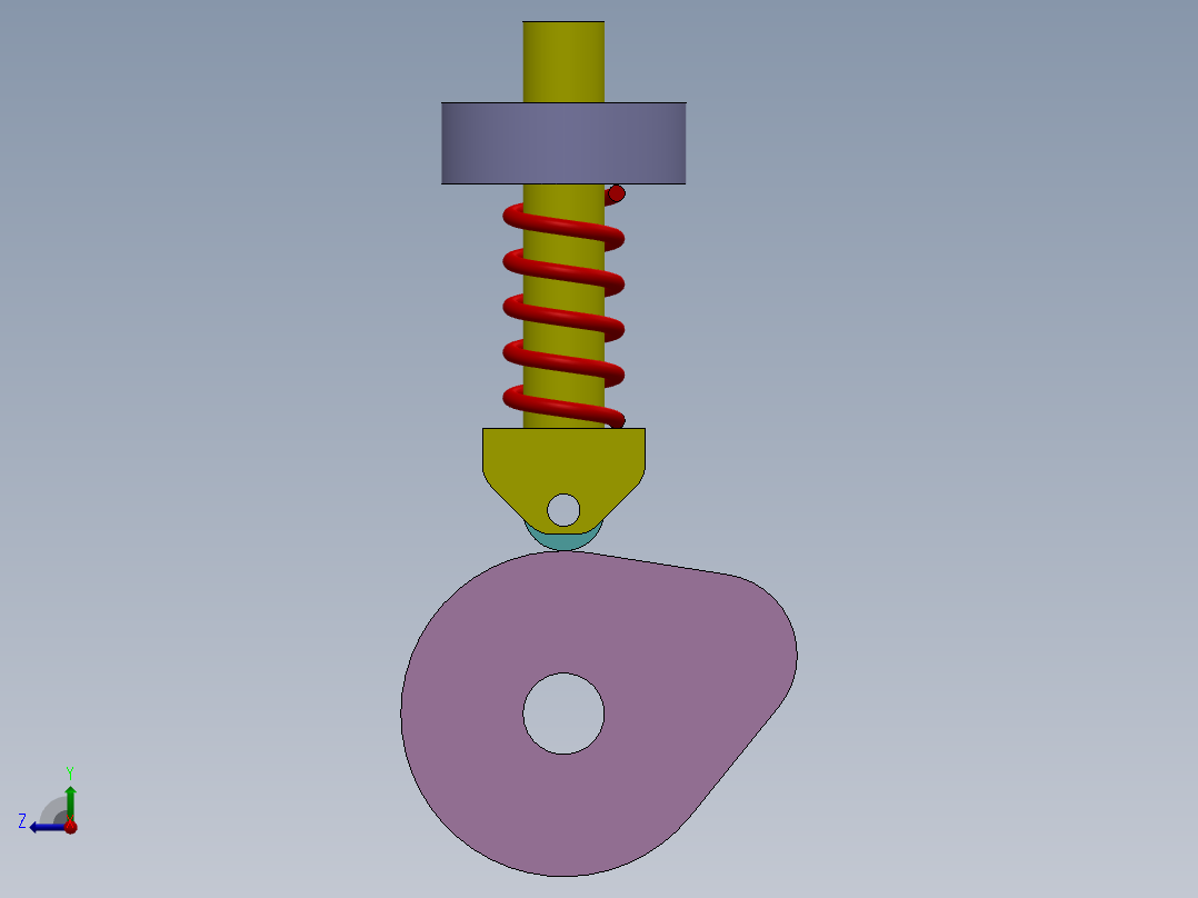 凸轮运动右视图