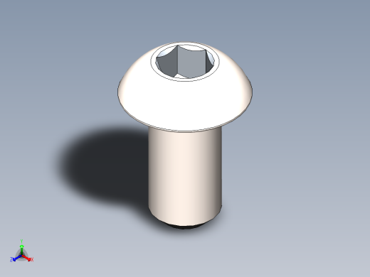 螺钉A2-70 ISO 7380正等轴测缩略图