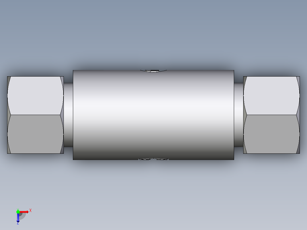卡套式工业通用硬管接头EO_Weld_bulkhead_fitting_ESV12S俯视图