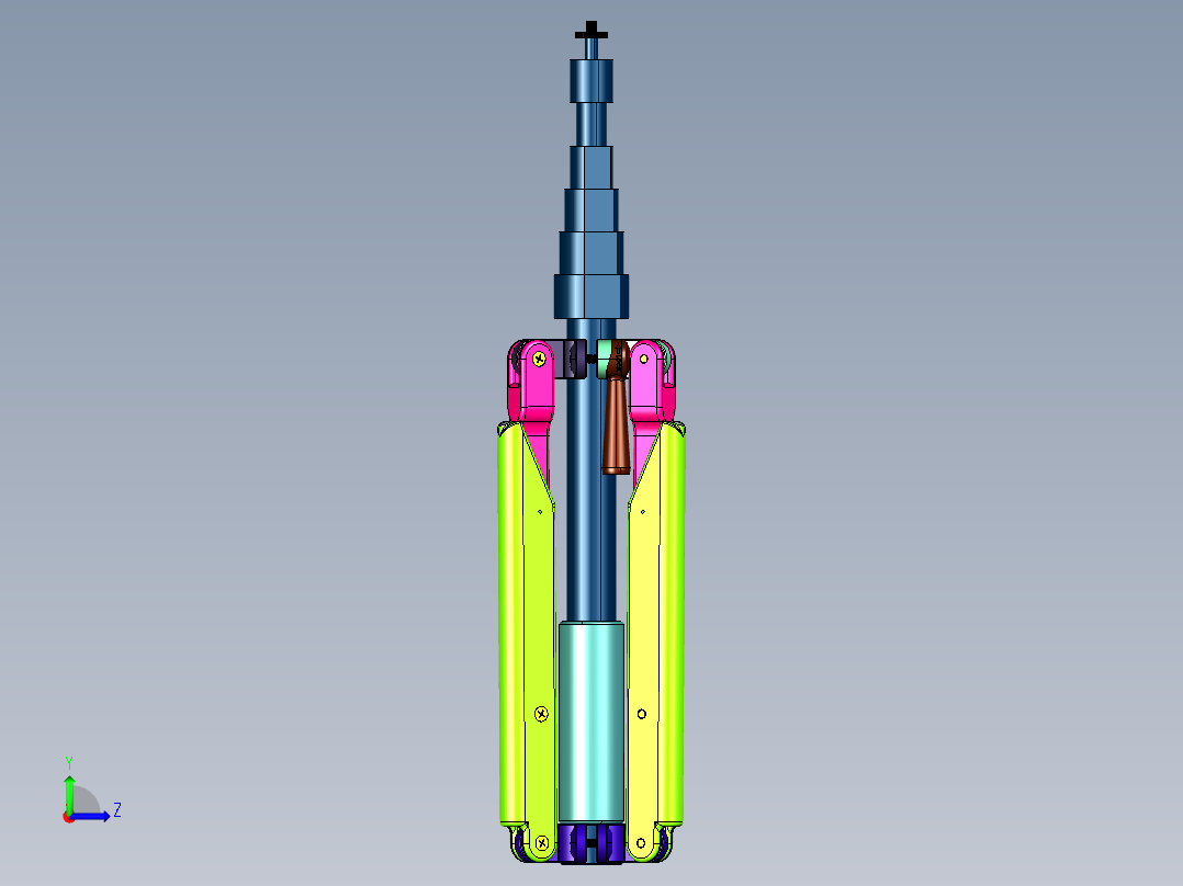三脚架可拆独脚架左视图