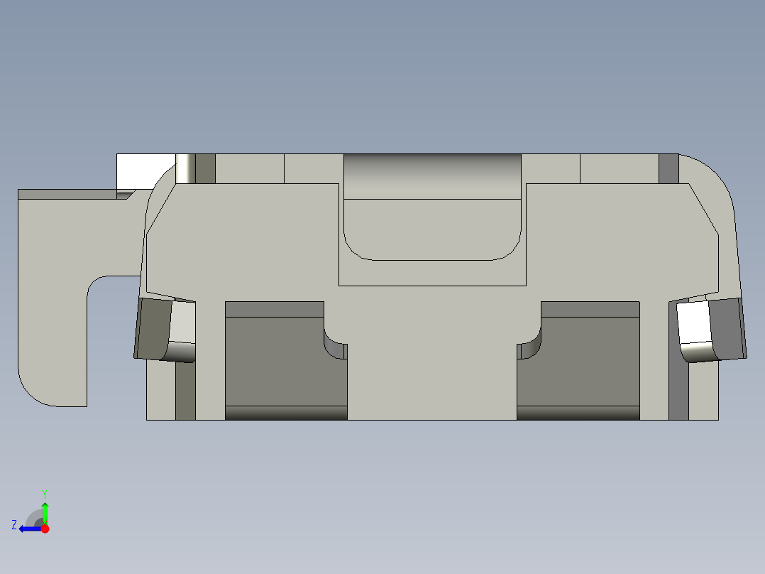 13.5㎜ x 2.9㎜方形侧面操纵轻触开关右视图