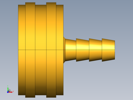 水管接头Swivel Connector Female Garden Hose to Hose Barb 90GH-12-4前视缩略图